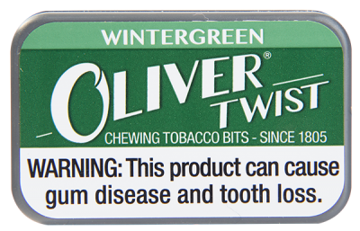 Oliver Twist chewing tobacco bits with Wintergreen flavor USA